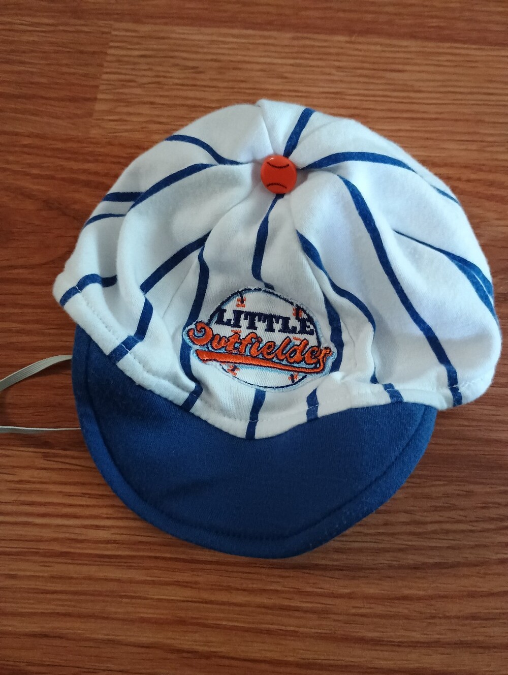 Vintage 1980s-1990s Infant Baseball Cap |  Pinstripe Baby